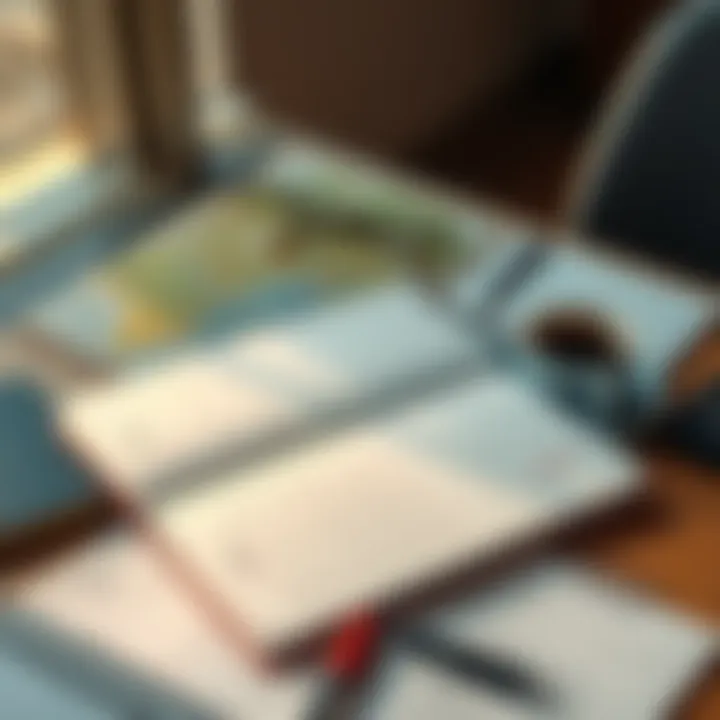 A planner opened on a table with notes and coffee, symbolizing preparation for the New Year.