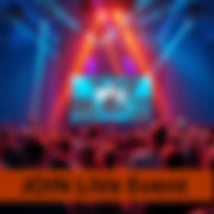 Nic Live Event A screen displaying Nic's live event on the consensus site, showing an engaged audience and virtual ticket option.