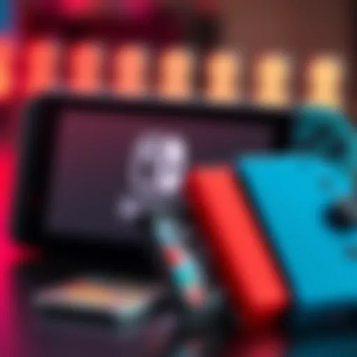 Close-up view of Nintendo Switch 2 console with game cartridges next to it