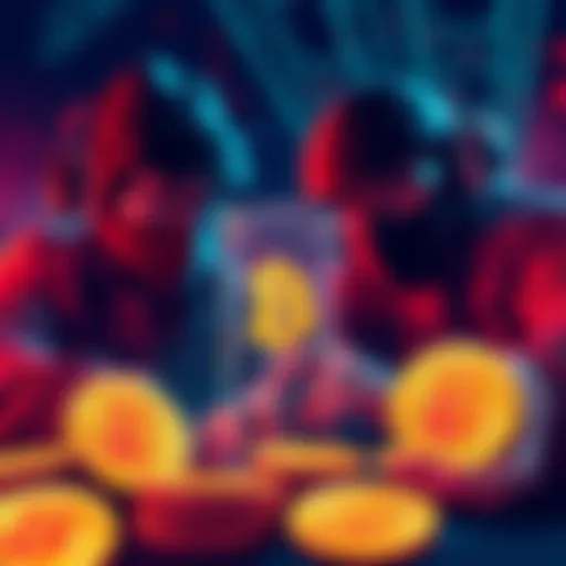 Illustration of North Korean hackers converting stolen cryptocurrency into Bitcoin