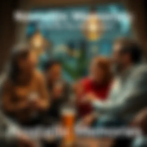 A group of people sharing memories and laughing together in a cozy setting