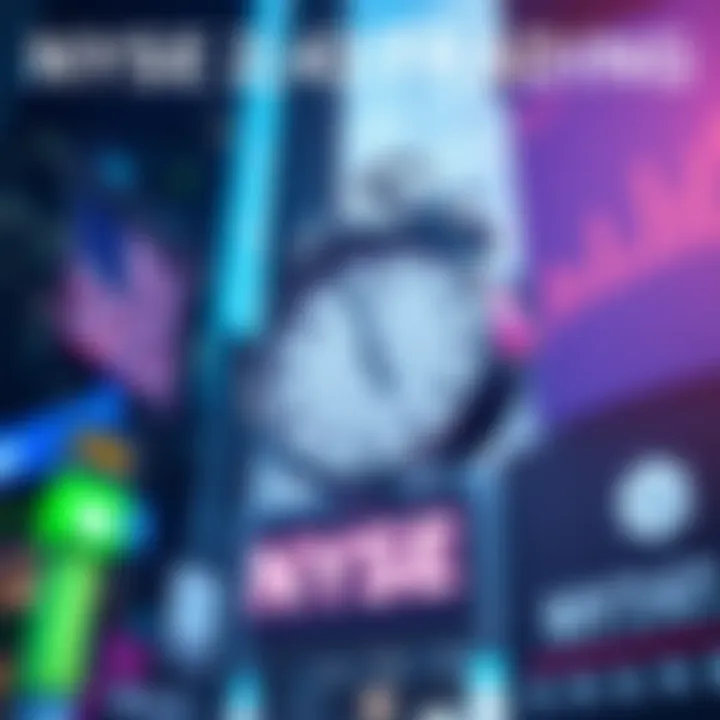 Graphic showing the NYSE logo with a clock symbolizing 24/7 trading access