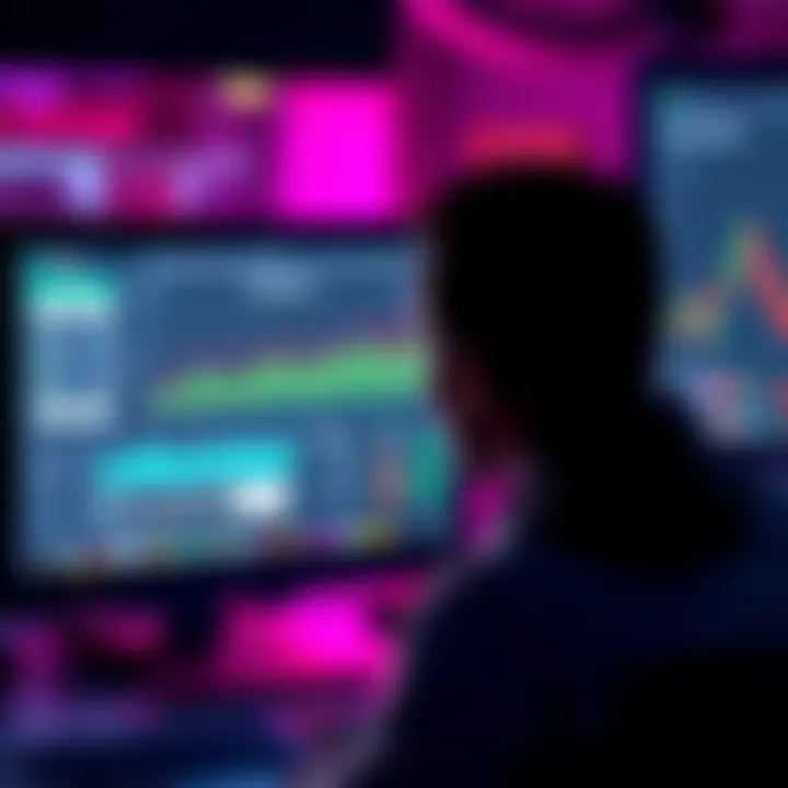 A person examining their computer screen displaying an onchain wallet setup interface with graphs related to interest earnings.