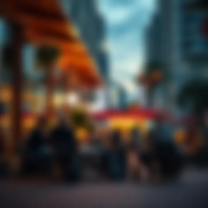 A group of people sitting at an outdoor hotspot with fewer visitors than usual