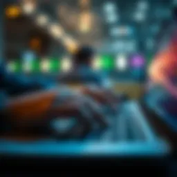 A close-up of a person typing a long passphrase on a laptop for online security