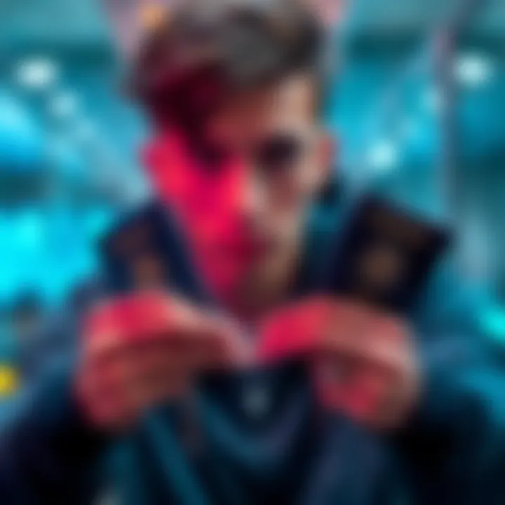 Person weighing options between upgrading passport level and buying parcels for earnings.