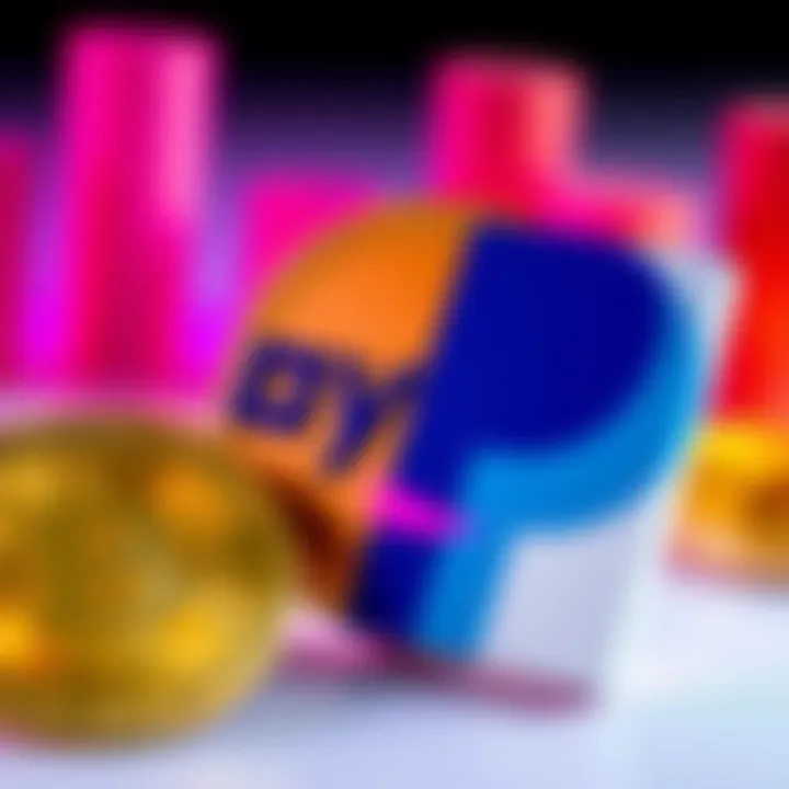 PayPal logo with a crypto coin PayPal logo displayed next to a bitcoin to represent crypto transactions and hidden fees