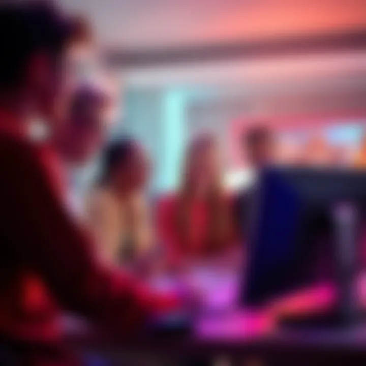 A group of people engaging in a lively discussion on a computer about an unexpected online comment.