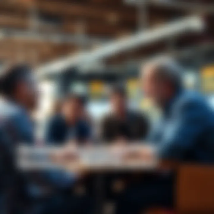 A group of people sharing ideas and tips about learning new skills in a casual setting