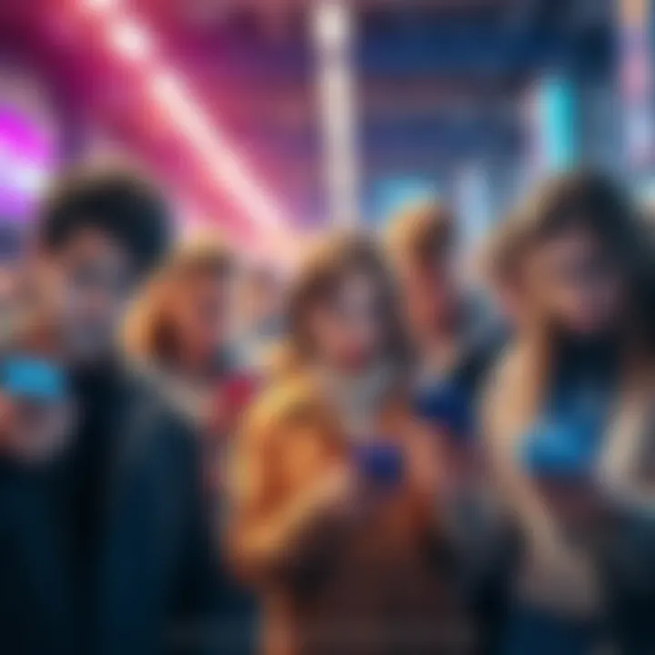 Group of people looking worried while selling Pi coins on their devices