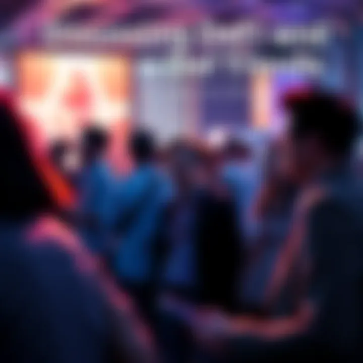 Group of people sharing insights on DeFi and Ethereum trends at a conference