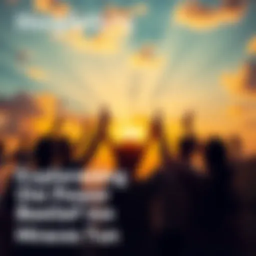 A group of people holding hands in a circle, expressing hope and belief in miracles during a sunset