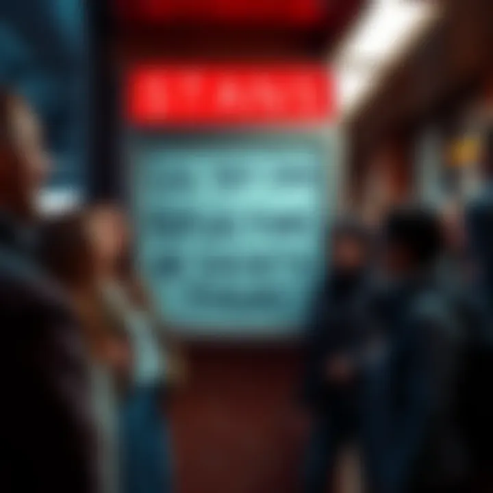 Group of people sharing a laugh at a funny sign about society's quirks