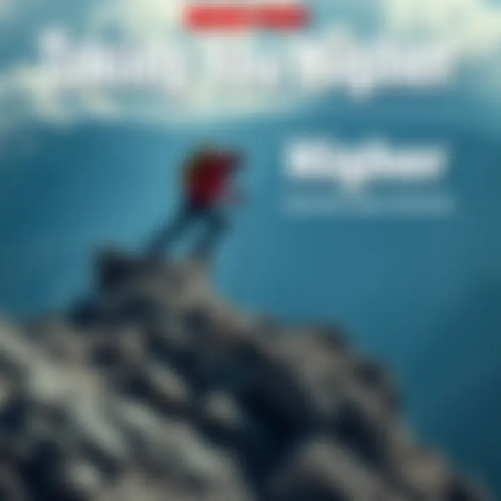 Person Climbing a Mountain A determined person climbing a rocky mountain, symbolizing the pursuit of success and personal growth.