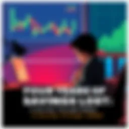 A person sits at a desk with a laptop, staring at fluctuating financial graphs, showing signs of distress and contemplation about their lost savings for a home.