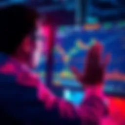 A person observing financial charts on a computer screen expressing concern about Solana's value