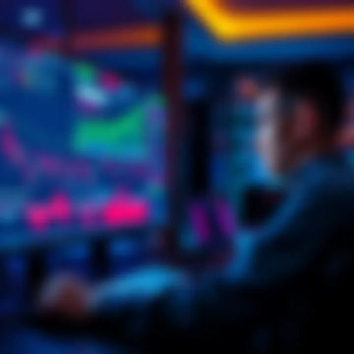 A person looking at charts and graphs on their computer, considering Hbar investment options