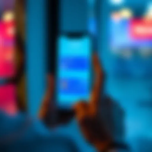Person using Revolut app on phone A person checking their Revolut banking app on a smartphone with a digital banking interface displayed