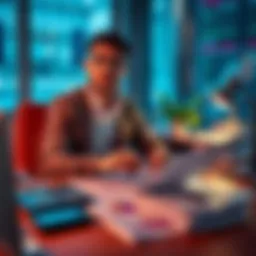 A person sitting at a desk calculating taxes with a calculator and financial papers, considering wash sales before capital gains tax changes in 2027.