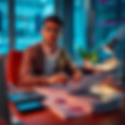 A person sitting at a desk calculating taxes with a calculator and financial papers, considering wash sales before capital gains tax changes in 2027.