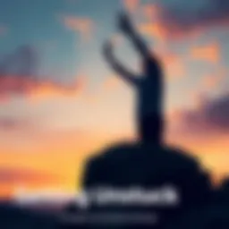Individual standing confidently with arms raised, symbolizing triumph over daily challenges in life
