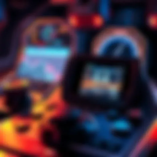 A close-up view of a personal satellite interface with control buttons and a display screen, symbolizing communication with outer space.