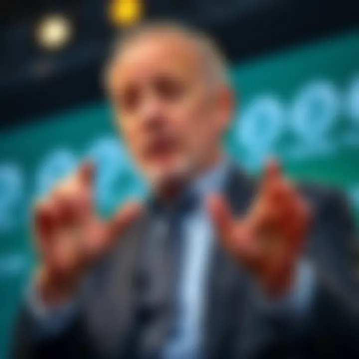 Peter Schiff gestures while discussing why Bitcoin is not a viable alternative to the US dollar