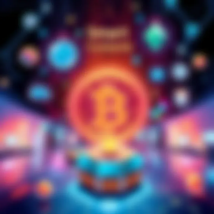 A digital illustration showing smart contracts in the Pi ecosystem, with symbols of technology and innovation, highlighting Pi Ventures and development points