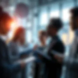 A group of people discussing their goals for 2026 with notebooks and pens in hand