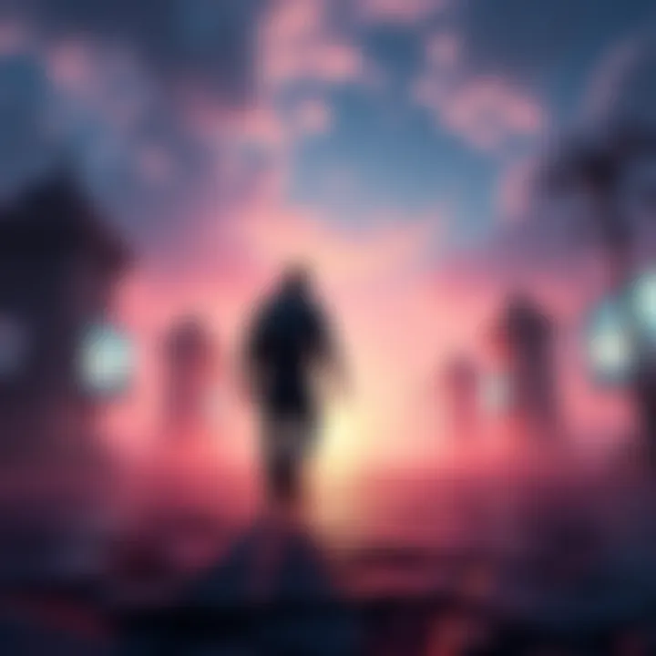 A player walking away from a digital world, frustrated by AI ads