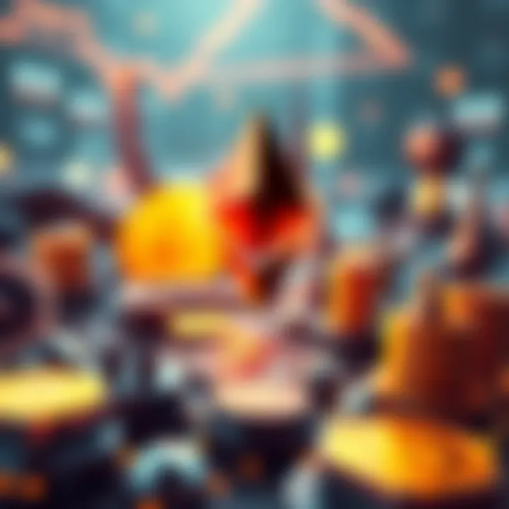 Polygon PoS and Stablecoin Interaction A visual representation of stablecoins being utilized on the Polygon PoS network in Ethereum, highlighting user engagement and market trends with digital finance elements.