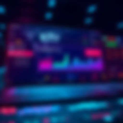 A visual representation of Polymarket's platform showing user engagement and market trends on a digital dashboard.