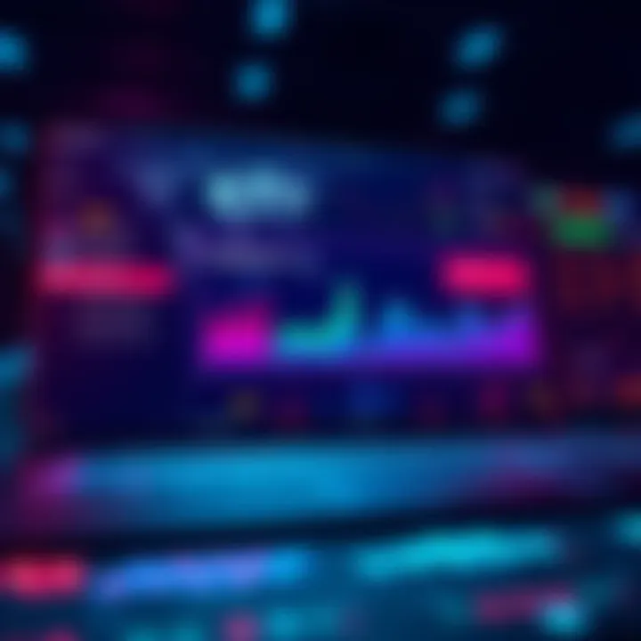 A visual representation of Polymarket's platform showing user engagement and market trends on a digital dashboard.