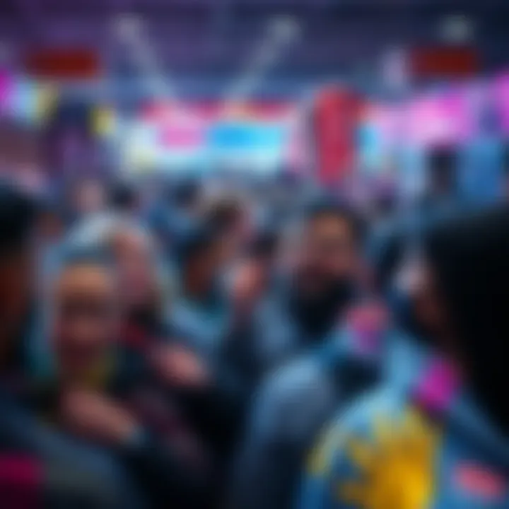 A crowd of people eagerly shopping for the most popular product of 2026, showcasing excitement and interest.