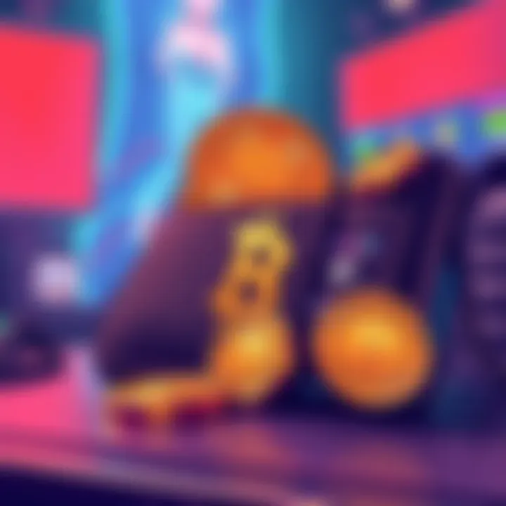 Illustration showing a digital wallet with USDC coins, symbolizing Pornhub's shift from USDT to USDC for payments.