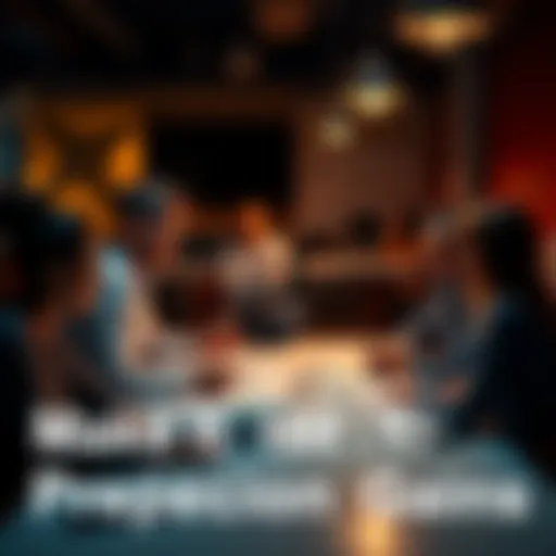 A diverse group of people discussing strategies with charts and graphs on a table, celebrating a project milestone.