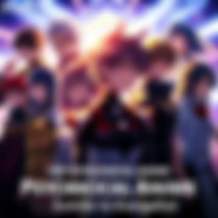 A collection of characters from psychological anime with varied styles and designs, reflecting themes seen in shows like Evangelion.