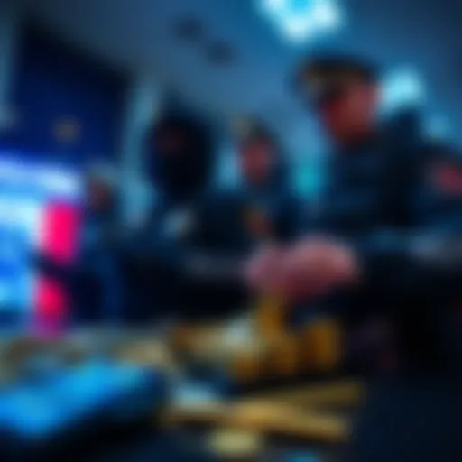 Royal Canadian Mounted Police officers confiscating cryptocurrency associated with TradeOgre