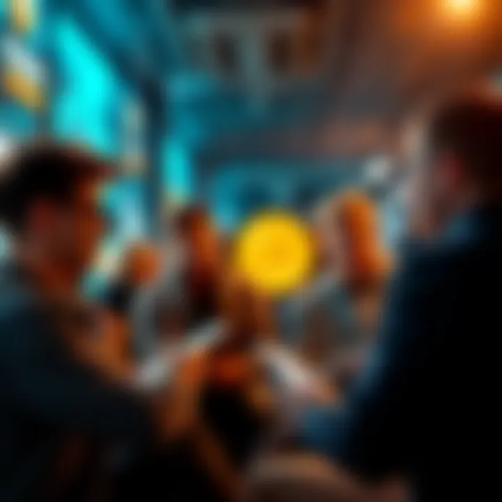 A group of people sharing their thoughts about The Bitcoin Standard in a casual setting.