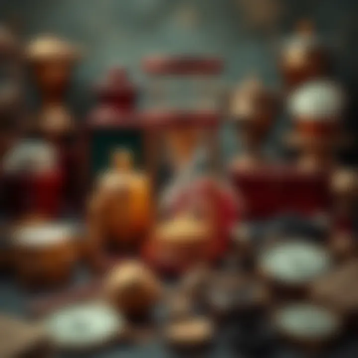 Reflection on Time An hourglass symbolizing the passage of time, surrounded by nostalgic items representing memories from the last 84 years.