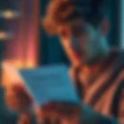 A person reading a notification about their Revolut account being closed, showing confusion and concern.