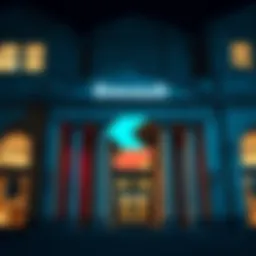 Revolut logo on a bank building symbolizing its full UK banking license status