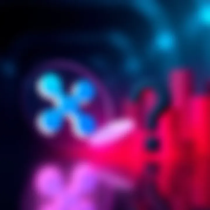 Ripple logo with a question mark Ripple logo next to a large question mark, symbolizing uncertainty about the future after the SEC lawsuit