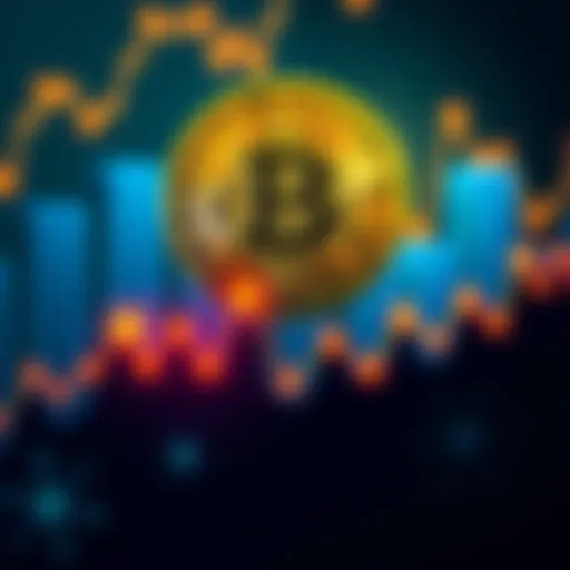 Graph showing increasing bond yields with a Bitcoin symbol in the background
