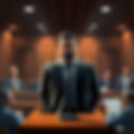 Roman Storm stands in a courtroom, surrounded by legal experts discussing the implications of a retrial for Tornado Cash, set for October 2026.