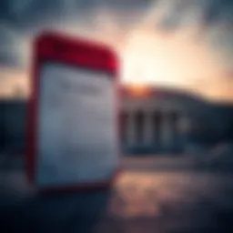 A notice from Romanian regulator labeling Polymarket as illegal gambling requiring licensing, with imagery of a government building in the background.