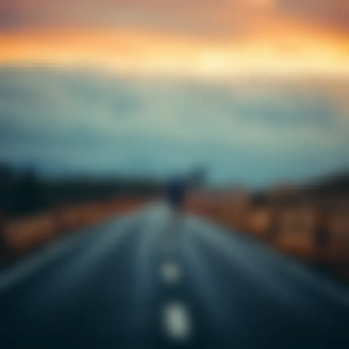 A person running steadily on a long, winding road, symbolizing endurance and patience in achieving goals.