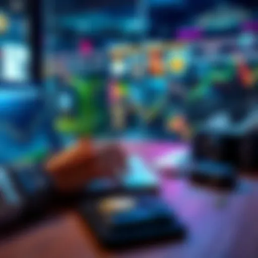 A person comparing options for storing cryptocurrency, like exchanges and cold wallets, with a laptop and a wallet on the table.