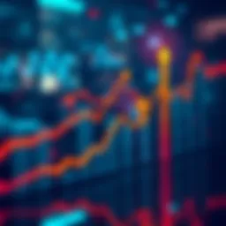 Graph showing sales trends with upward arrows and key sales data points