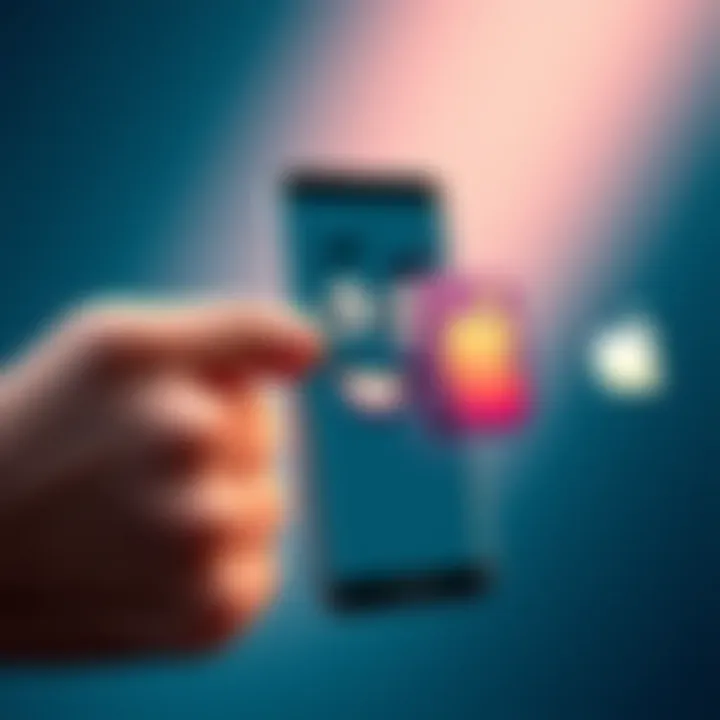 Samsung phone with a playful expression pointing at new Apple iPhones
